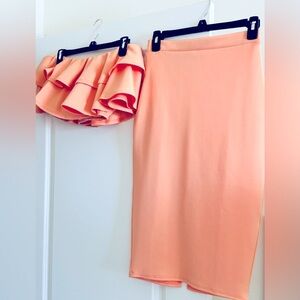 Crop top and skirt set